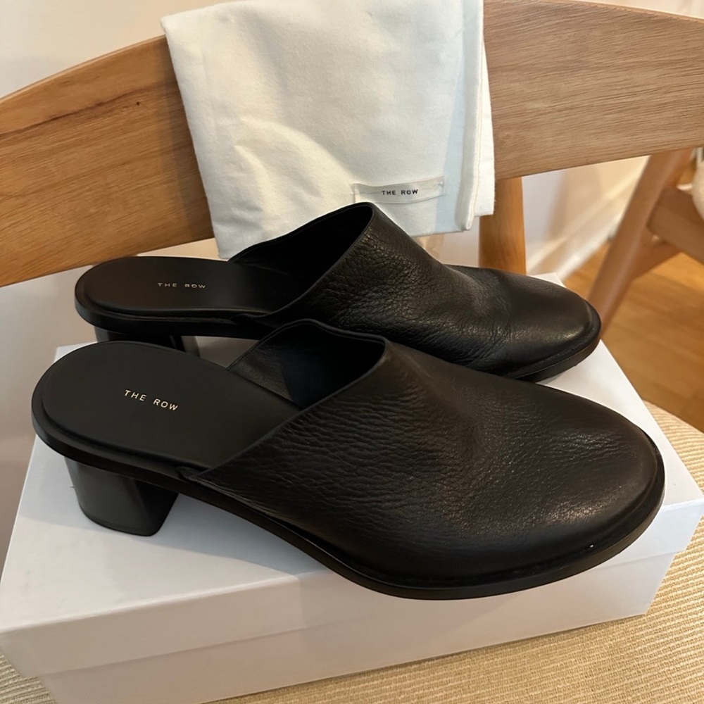 The Row Heeled Teatime Mules Clogs